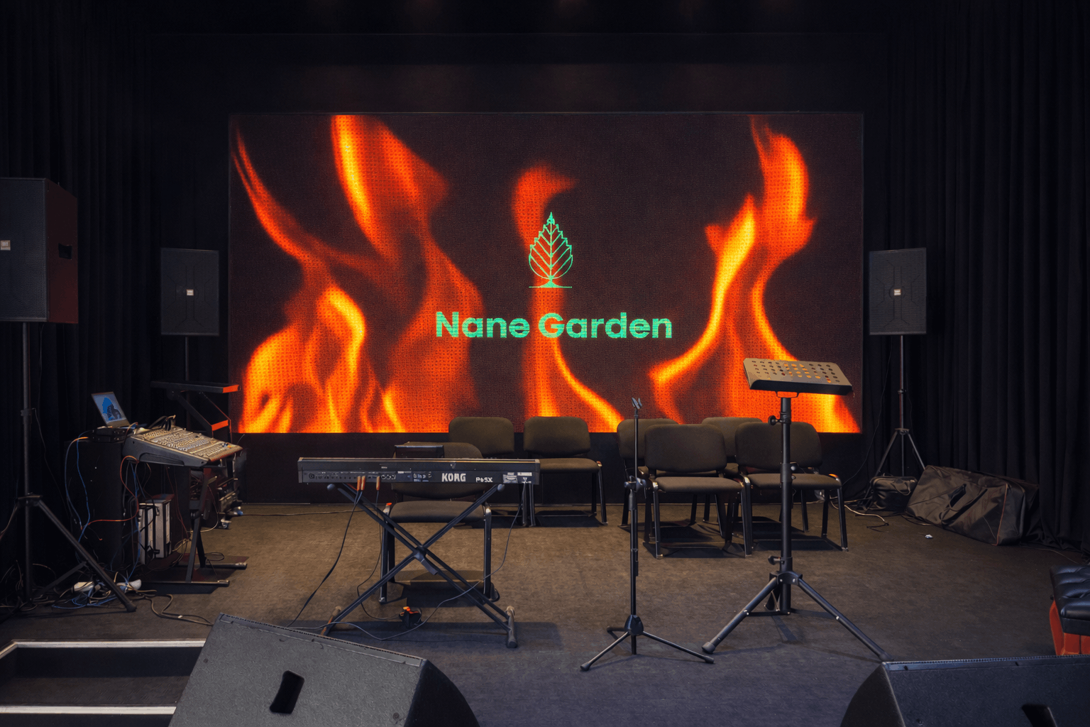 Nanə Garden – Səs və İşıq Sistemlərinin Quraşdırılması